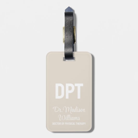Gepersonaliseerde DPT Doctor of Physical Therapy G Bagagelabel (Achterkant verticaal)