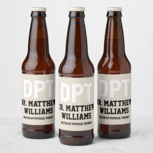 Gepersonaliseerde DPT Doctor of Physical Therapy G Bier Etiket