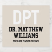 Gepersonaliseerde DPT Doctor of Physical Therapy G Bier Etiket (Enkel label)