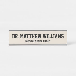 Gepersonaliseerde DPT Doctor of Physical Therapy G Bureau Naambordje