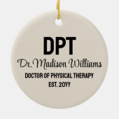 Gepersonaliseerde DPT Doctor of Physical Therapy G Keramisch Ornament (Achterkant)