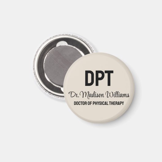 Gepersonaliseerde DPT Doctor of Physical Therapy G Magneet (Voorkant / Achterkant)