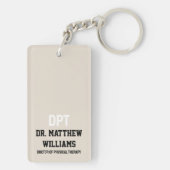 Gepersonaliseerde DPT Doctor of Physical Therapy G Sleutelhanger (achterkant)
