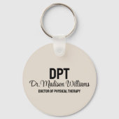 Gepersonaliseerde DPT Doctor of Physical Therapy G Sleutelhanger (Voorkant)