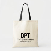 Gepersonaliseerde DPT Doctor of Physical Therapy G Tote Bag (Voorkant)