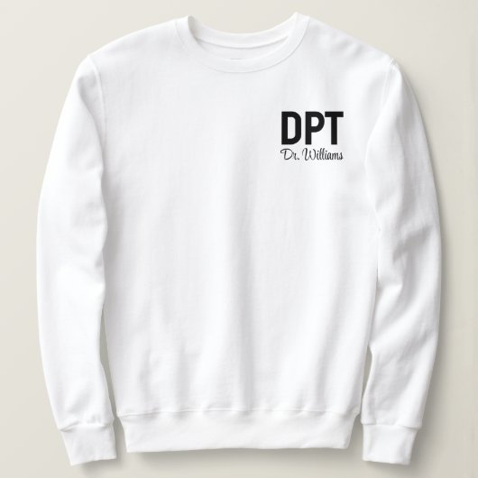 Gepersonaliseerde DPT Doctor of Physical Therapy G Trui (Design voorkant)