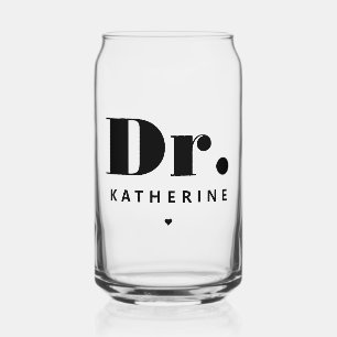 Gepersonaliseerde Dr Bold Typografie Doctor Afstud Blikvorm Glas