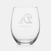 Gepersonaliseerde Dr Bold Typografie Doctor Afstud Wijnglas Zonder Voet (Achterkant)