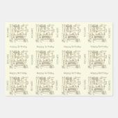 Gepersonaliseerde draagtas voor gereedschap Verja Inpakpapier Vel (Voorkant 3)