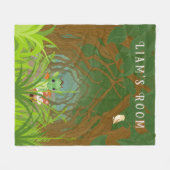 Gepersonaliseerde draak en vriend fleece deken (Voorkant (Horizontaal))