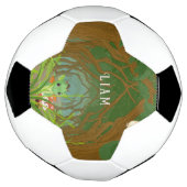 Gepersonaliseerde draak en vriend voetbal (Gedraaid)