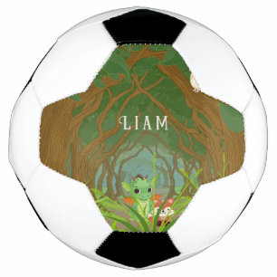 Gepersonaliseerde draak en vriend voetbal