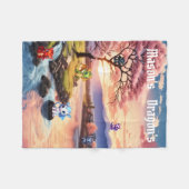 Gepersonaliseerde draak fleece deken (Voorkant (Horizontaal))