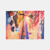 Gepersonaliseerde draak fleece deken (Voorkant (Horizontaal))