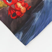 Gepersonaliseerde draak fleece deken (Hoek)