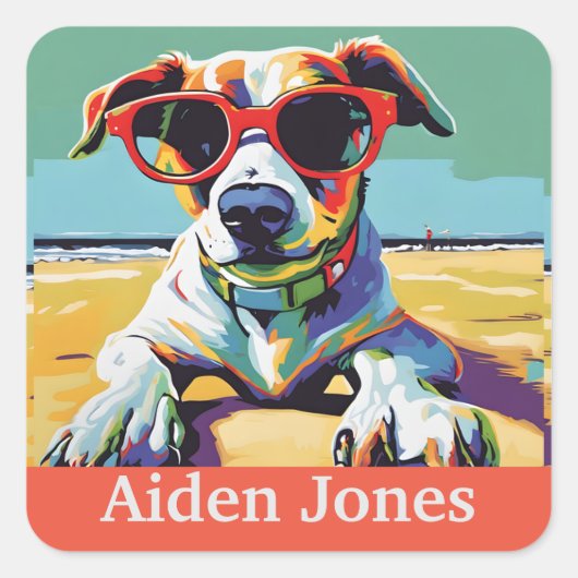 Gepersonaliseerde draak stickers kleurrijk (Voorkant)