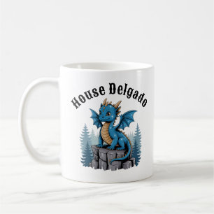 Gepersonaliseerde Dragon House Naam Fantasy, DnD R Koffiemok
