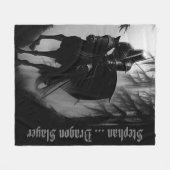 Gepersonaliseerde dragon Slayer Knight Fleece Deken (Voorkant (Horizontaal))