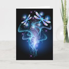 Gepersonaliseerde Dragonfly Christmas Kaart