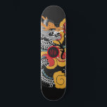 Gepersonaliseerde drakenskateboard persoonlijk skateboard<br><div class="desc">Personalized bold Asian art bagon skateboard with your initials in the middle.</div>
