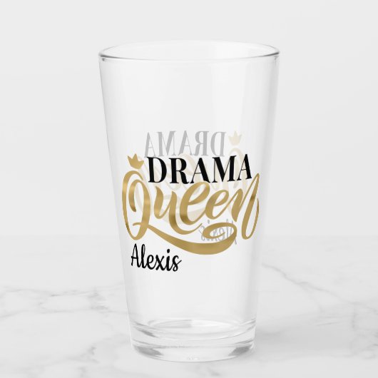Gepersonaliseerde drama Queen Glas (Voorkant)