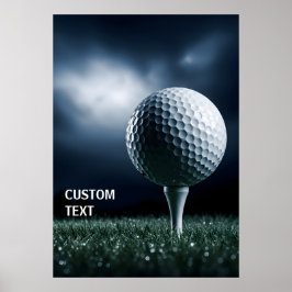 Gepersonaliseerde dramatische golfbal poster