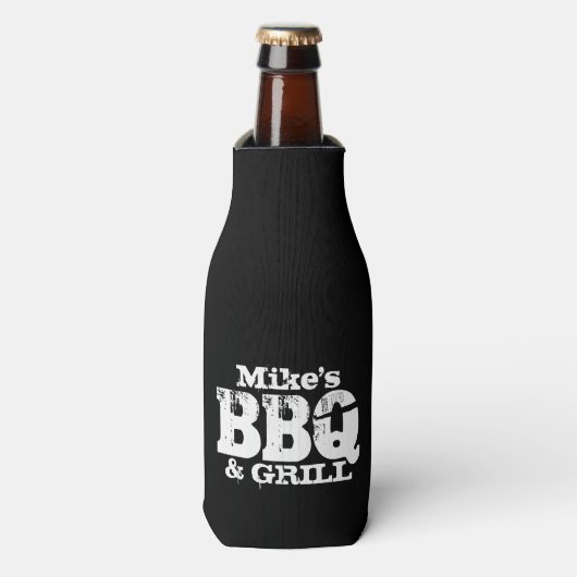 Gepersonaliseerde drankenhouder voor BBQ party Flesjeskoeler (Fles Voorkant)