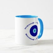 Gepersonaliseerde Dream Blue Evil Eye Amulet Mok (Voorkant rechts)