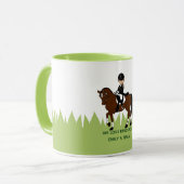 Gepersonaliseerde dressuur paardrijder Mok voor me (Voorkant links)
