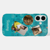 Gepersonaliseerde Drie Foto Collage & Naam Telefoo Case-Mate iPhone Case (Achterkant (horizontaal))