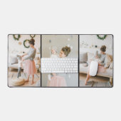 Gepersonaliseerde drie foto desk mat (Keyboard & Muis)