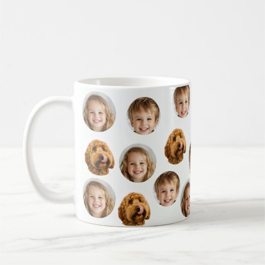 Gepersonaliseerde drie-foto gezicht Mok | Aangepas (Links)