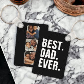 Gepersonaliseerde drie foto's en tekst sleutelhanger