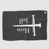 Gepersonaliseerde Drie Nagels Wit Kruis Christelij Golfhanddoek (Horizontaal)