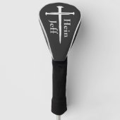Gepersonaliseerde Drie Nagels Wit Kruis Christelij Golfheadcover (Voorkant)