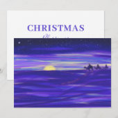 Gepersonaliseerde drie wijze Mannen waterverf Feestdagenkaart (Voorkant / Achterkant)