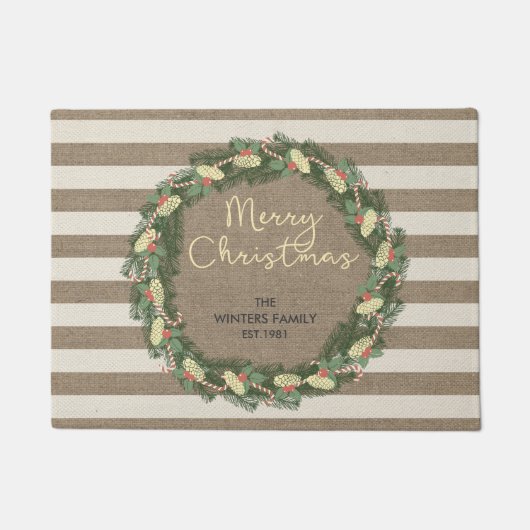 Gepersonaliseerde drift voor kerst met kerst deurmat (Voorkant)