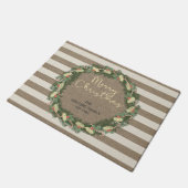 Gepersonaliseerde drift voor kerst met kerst deurmat (Schuin)
