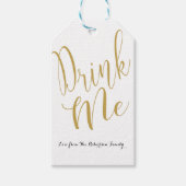 Gepersonaliseerde Drink Me cadeau label Cadeaulabel (Voorkant)