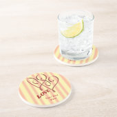 Gepersonaliseerde Drink Onderzetter ingepast harte (Zijkant)