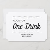 Gepersonaliseerde Drink Tickets Vouchers Tokens Dr Feestdagenkaart (Voorkant)