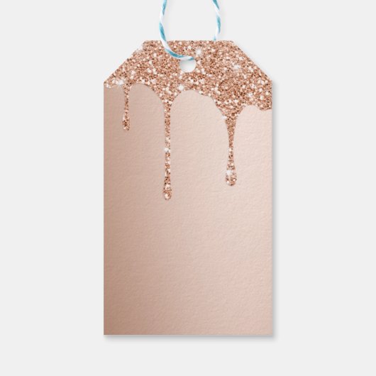 Gepersonaliseerde Dripping Glitter Merriest Christ Cadeaulabel (Achterkant)
