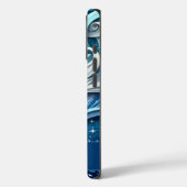 Gepersonaliseerde Dromerige Blauwe en Frosty Winte Case-Mate iPhone Case (Achterkant / Links)