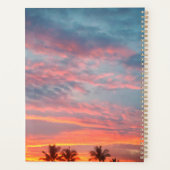 Gepersonaliseerde dromerige tropische zonsondergan planner (Achterkant)