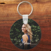 Gepersonaliseerde droom Geloof Bereik Foto Sleutelhanger (Achterkant)