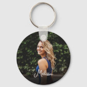 Gepersonaliseerde droom Geloof Bereik Foto Sleutelhanger (Achterkant)