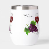 Gepersonaliseerde druiven en wijnglas (Achterkant)