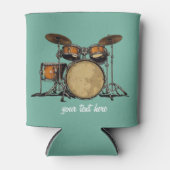 Gepersonaliseerde  Drum Set Muziek Drummer Blikjeskoeler (Voorkant)