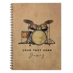 Gepersonaliseerde  Drum Set Muziek Drummer Niet Notitieboek
