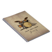 Gepersonaliseerde  Drum Set Muziek Drummer Niet Notitieboek (Rechterzijde)